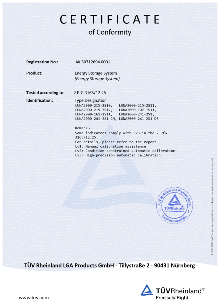TUV certificate 2